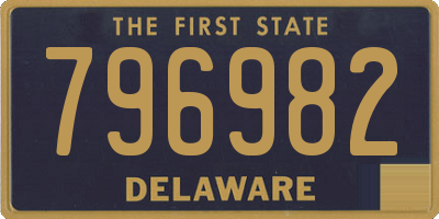 DE license plate 796982