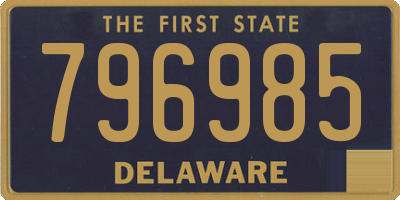 DE license plate 796985