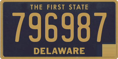 DE license plate 796987