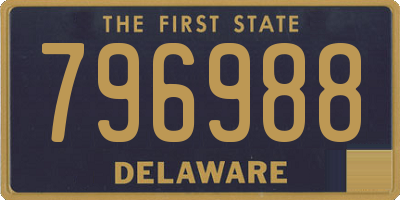 DE license plate 796988