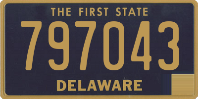 DE license plate 797043