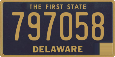 DE license plate 797058