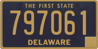 DE license plate 797061