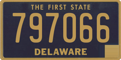 DE license plate 797066