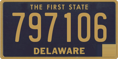DE license plate 797106