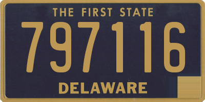 DE license plate 797116