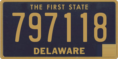DE license plate 797118