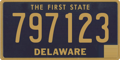 DE license plate 797123