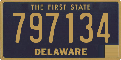 DE license plate 797134