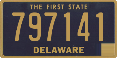 DE license plate 797141
