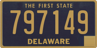 DE license plate 797149