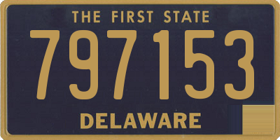 DE license plate 797153