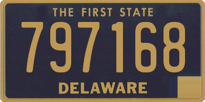 DE license plate 797168