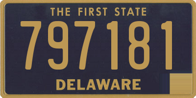 DE license plate 797181