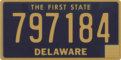 DE license plate 797184