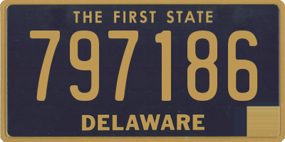 DE license plate 797186