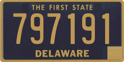 DE license plate 797191