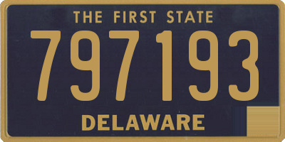 DE license plate 797193