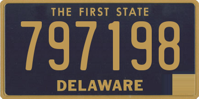 DE license plate 797198