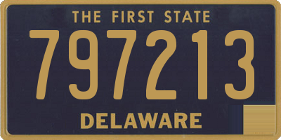 DE license plate 797213