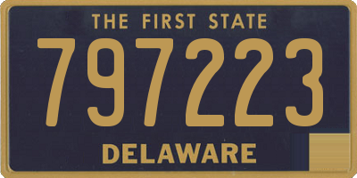 DE license plate 797223