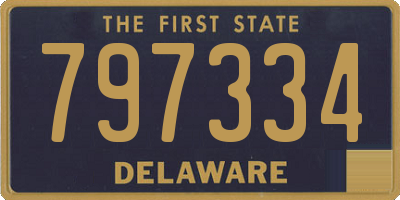 DE license plate 797334