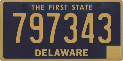 DE license plate 797343