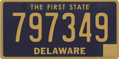 DE license plate 797349