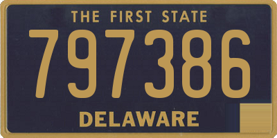 DE license plate 797386