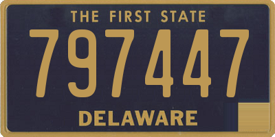 DE license plate 797447