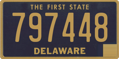 DE license plate 797448
