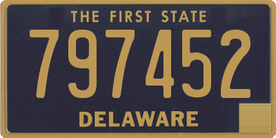 DE license plate 797452