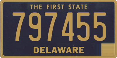 DE license plate 797455