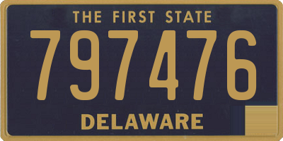 DE license plate 797476