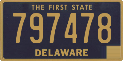DE license plate 797478