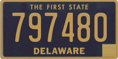 DE license plate 797480