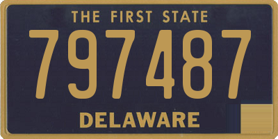 DE license plate 797487