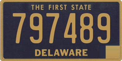 DE license plate 797489