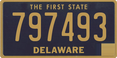 DE license plate 797493