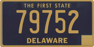 DE license plate 79752