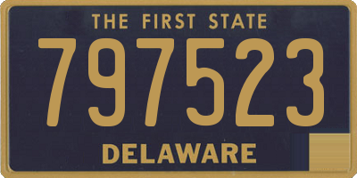 DE license plate 797523
