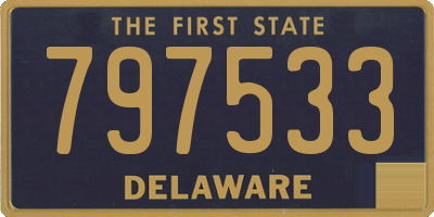 DE license plate 797533