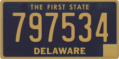 DE license plate 797534