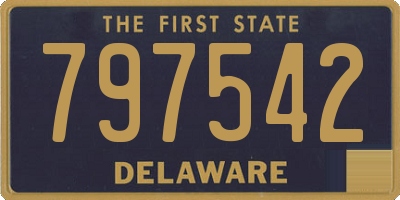 DE license plate 797542