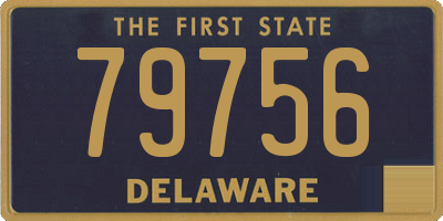 DE license plate 79756