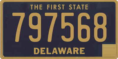 DE license plate 797568
