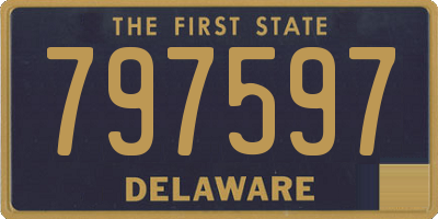 DE license plate 797597