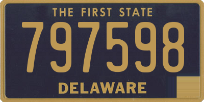 DE license plate 797598