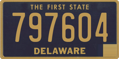DE license plate 797604