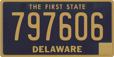 DE license plate 797606